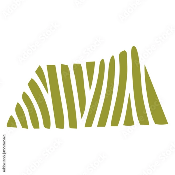 Fototapeta Geometric Zigzag Lines Forming Organic Abstract Shape Vector
