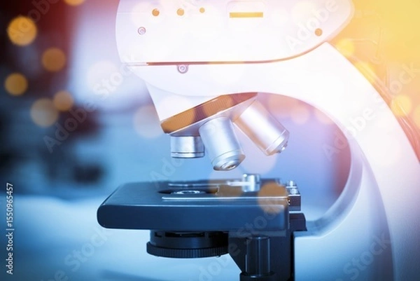 Obraz Close-up of microscope in laboratory