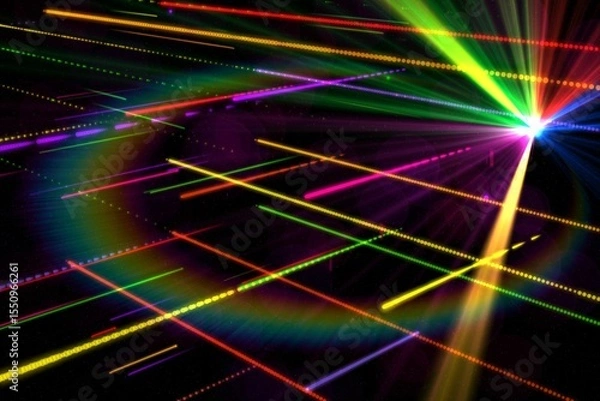Obraz Digitally generated disco laser background