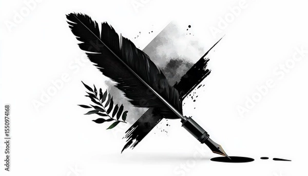 Obraz Ink quill, art design