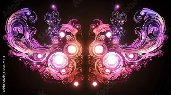 Obraz Abstract symmetrical wings design (2)