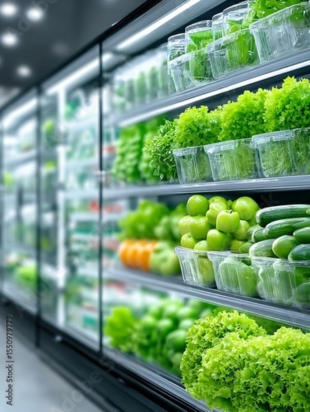 Obraz Fresh produce in a modern supermarket