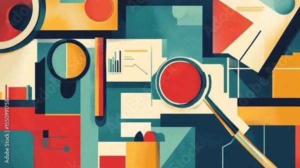 Fototapeta Abstract Business Analysis and Strategy Presentation Background Design