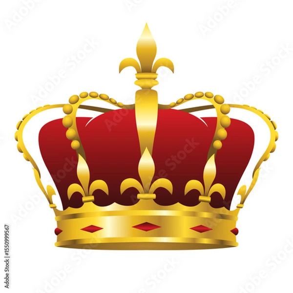 Obraz gold crown 3D transparent png image