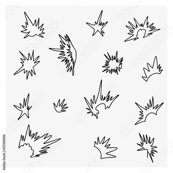 Obraz Cracked hold floor doodle element crack earthquake hole fracture