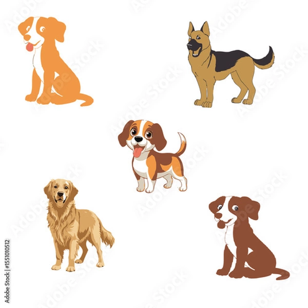 Obraz dog vector
