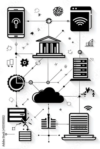 Obraz Digital interconnected system