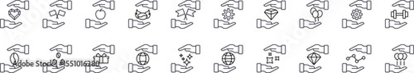 Fototapeta Business, Diamond, Food, Flag, Globe Related Line Icons for Web Sites, Books, Cards, Apps. Editable Stroke. Perfect for Web Sites, Books, Cards, Apps