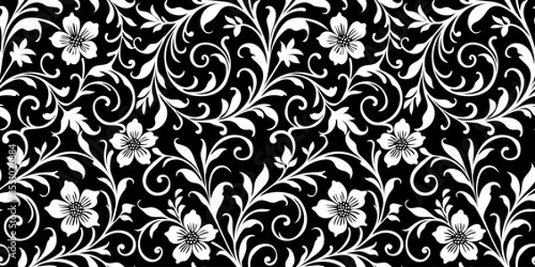 Obraz Seamless decorative floral damask wallpaper pattern
