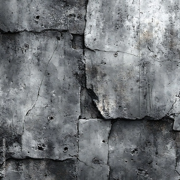 Fototapeta Seamless smooth concrete wall texture in single-color anime style