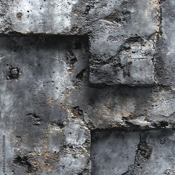 Fototapeta Seamless smooth concrete wall texture in single-color anime style