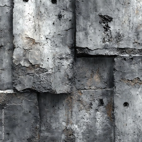 Fototapeta Seamless smooth concrete wall texture in single-color anime style