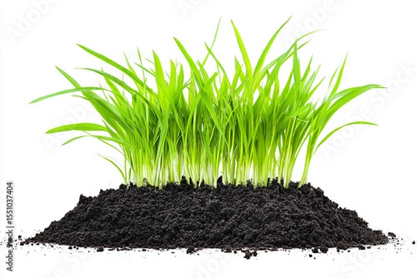 Obraz AI-Generated Sugarcane Plantation Landscape Isolated on Clear Background

