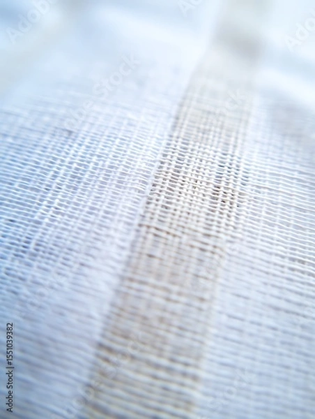 Fototapeta Textured white fabric creates blurry pattern