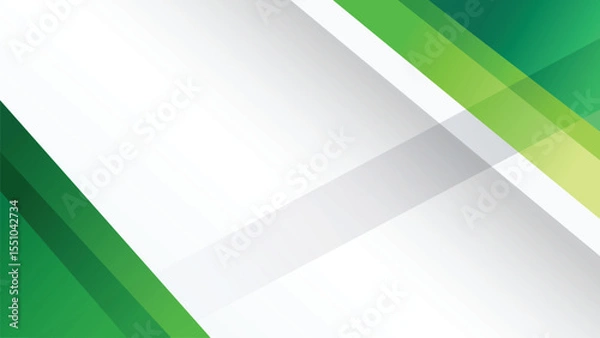 Obraz Green white abstract banner background vector with dark and light green gradient, multiply layer, and copy space