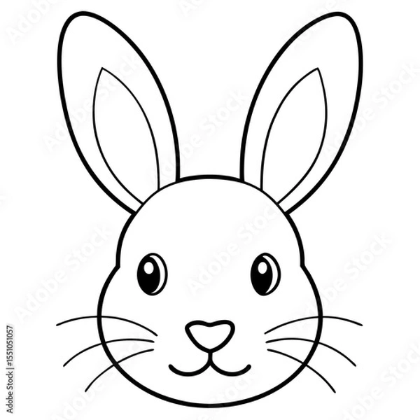 Fototapeta vector illustration of a cartoon rabbit