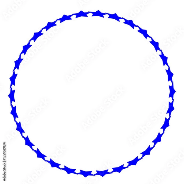 Obraz blue circle frame