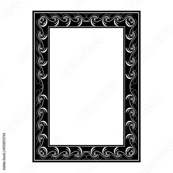 Fototapeta Frame with wave line