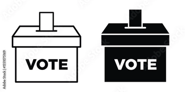 Obraz Election Vote Box Icon. Vote Ballot Box Icon, Vector Illustration