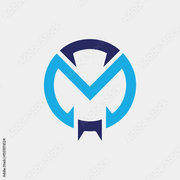 Fototapeta letter m text logo design vector