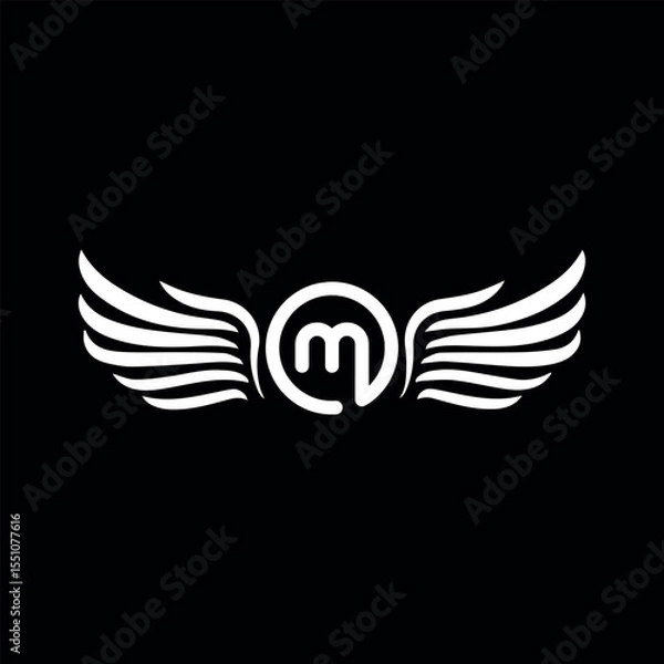 Fototapeta letter m text logo design vector
