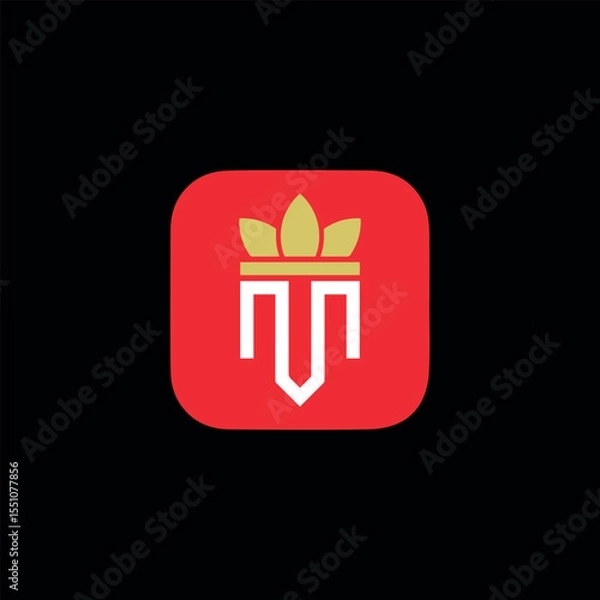 Fototapeta letter m text logo design vector