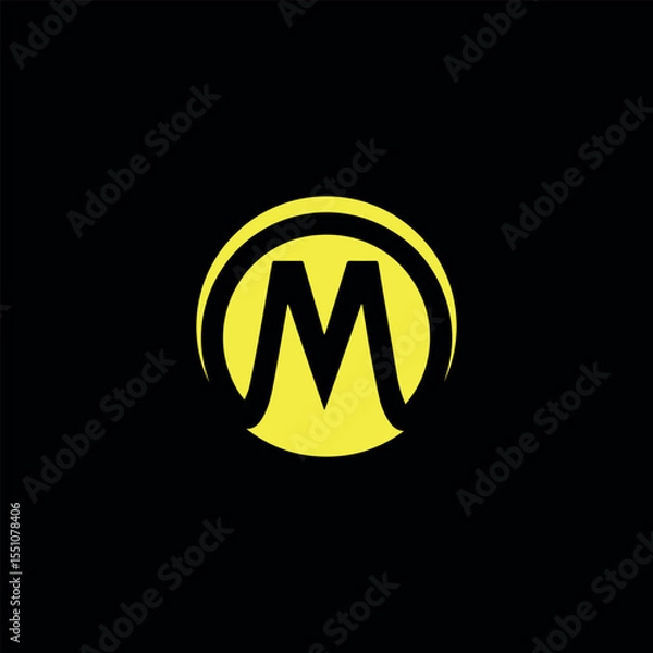 Fototapeta letter m text logo design vector