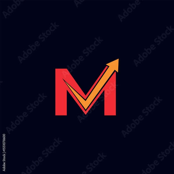 Fototapeta letter m text logo design vector