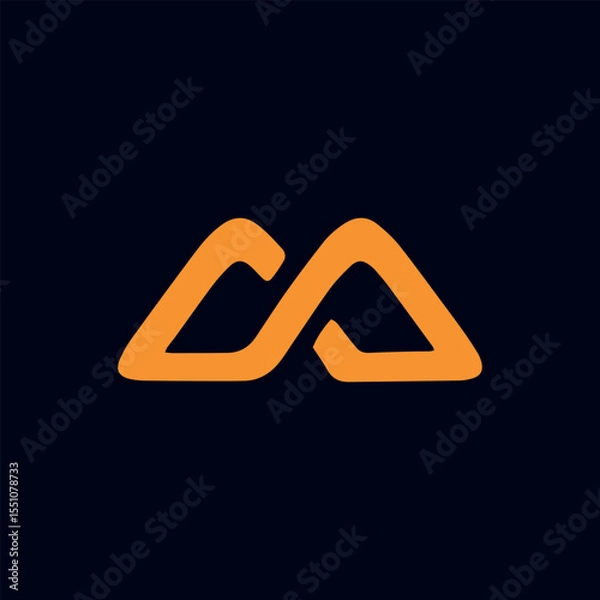 Fototapeta letter m text logo design vector
