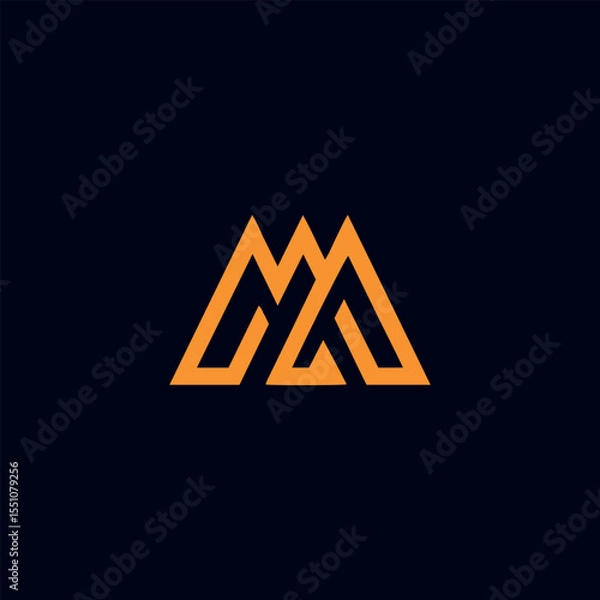 Fototapeta letter m text logo design vector