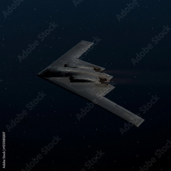 Obraz a bomber military aircraft a flight seen from above