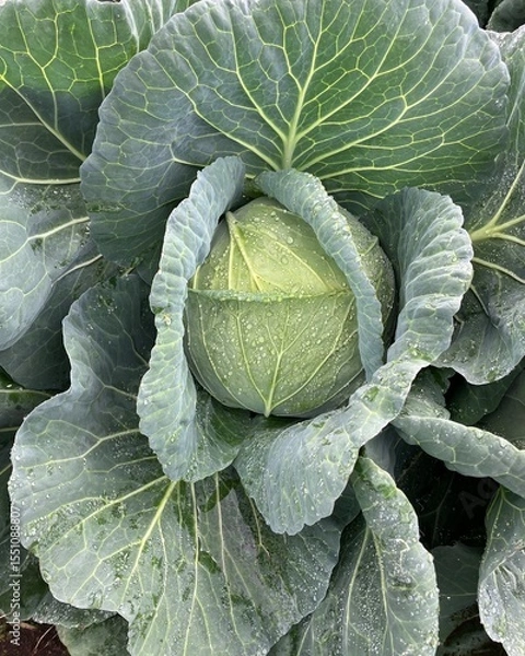 Obraz Cabbage in the field　畑のキャベツ