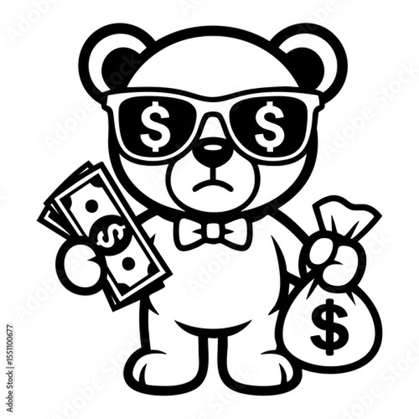 Fototapeta Here are a few options for your image description, keeping it concise and without a colon:

A cute cartoon panda bear illustration with a smiling heart

Smiling panda character with a heart, a fun ani