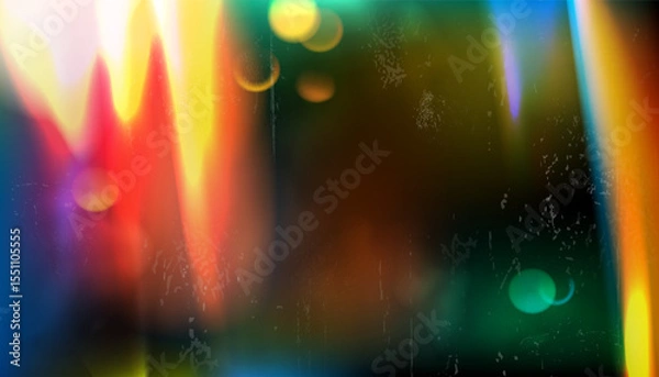 Fototapeta Cinema film flare overlay background. Old camera photo filter. Textured gradient pattern