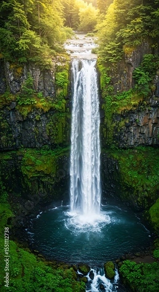 Fototapeta waterfall in the forest