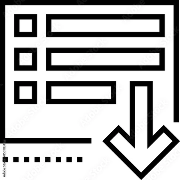 Obraz Form Download Icon - Survey Document Vector Symbol