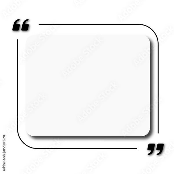 Fototapeta Bubble testimonial banner blank speech cloud for social media post, quote, text box vector