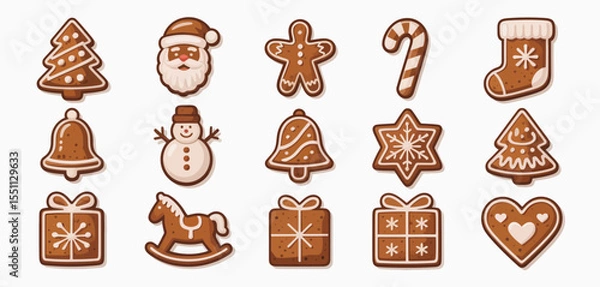 Obraz Christmas Gingerbread Cookies Collection