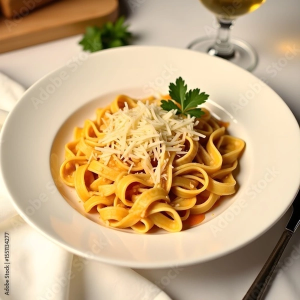 Fototapeta  italian pasta with tomato sauce