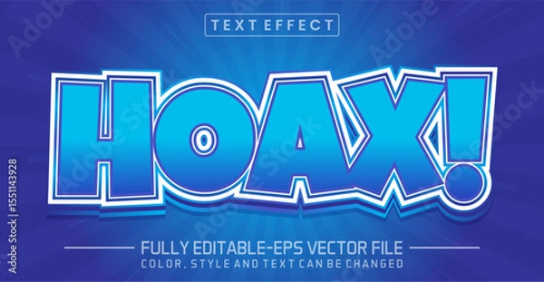 Fototapeta Hoax font Text effect editable