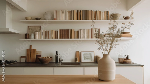 Fototapeta  Modern and Simple Kitchen Designs with Clean Lines and Minimalist Interior Style