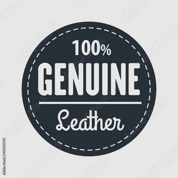 Obraz Leather craft, Genuine leather sign design. Vector illustration