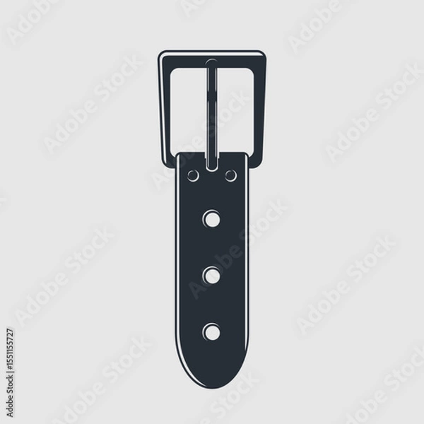 Fototapeta Leather Belt with Buckle. Vector illustration