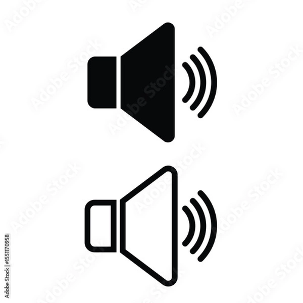 Fototapeta Audio speaker icon vector illustration