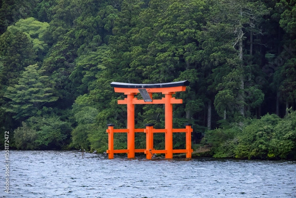 Fototapeta 日本周遊　雨の芦ノ湖遊覧