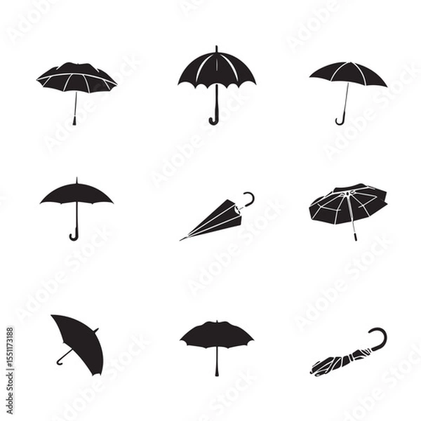 Fototapeta Group umbrella vector design
