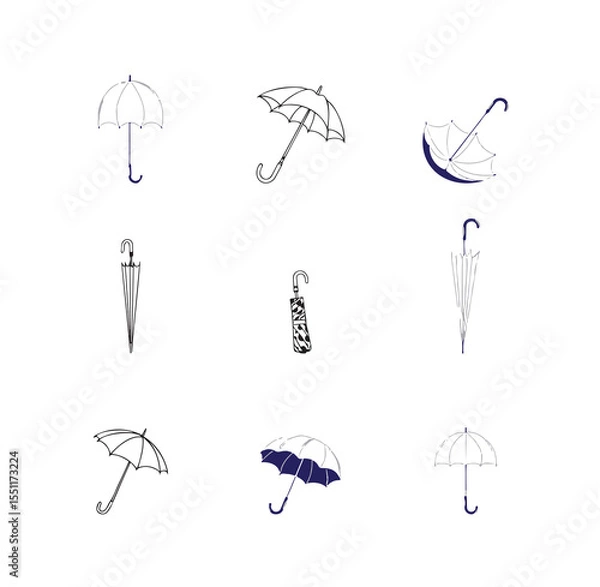 Obraz Group umbrella vector design