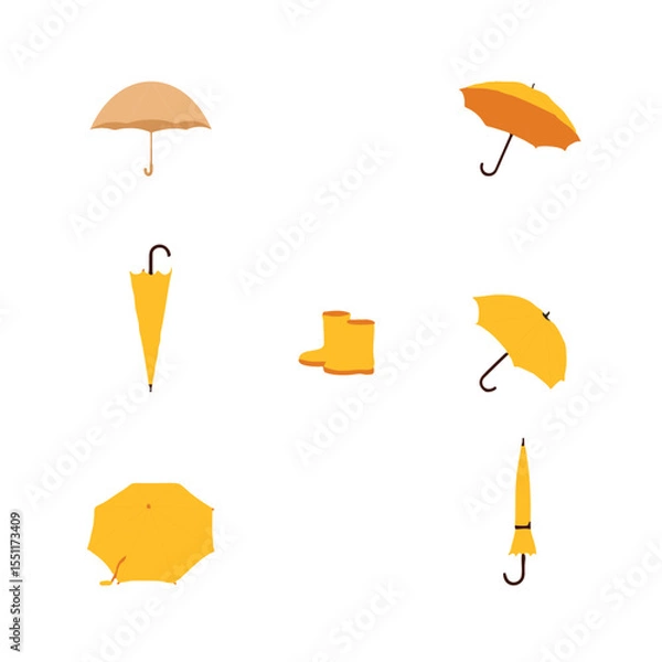 Fototapeta Group umbrella vector design