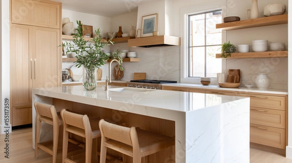 Fototapeta  Modern and Simple Kitchen Designs with Clean Lines and Minimalist Interior Style