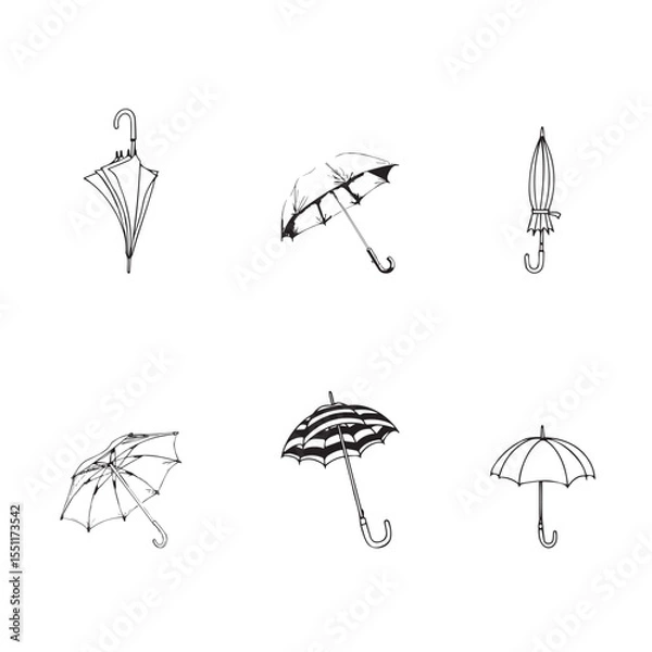 Fototapeta Group umbrella vector design